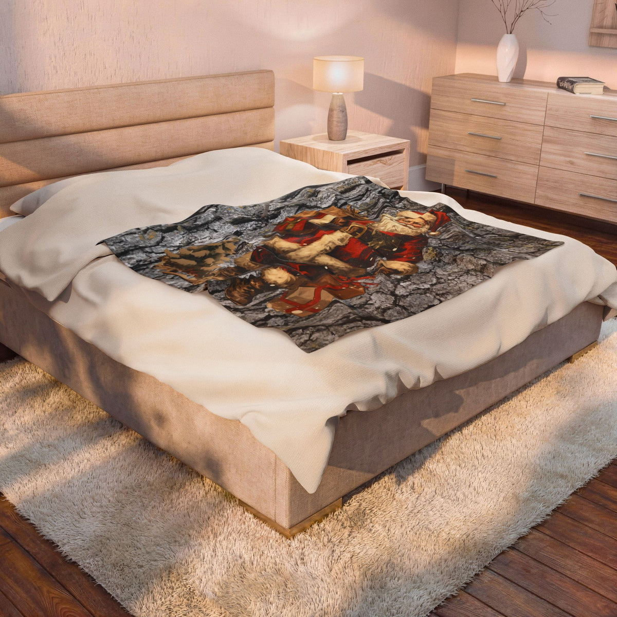 Santa Claus Plush Velveteen Blanket