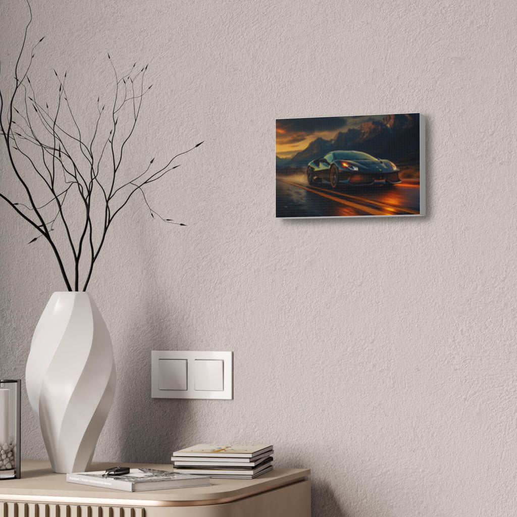 Supercar Sunset Canvas Print — Stretched 1.5" Sports Car Wall Art