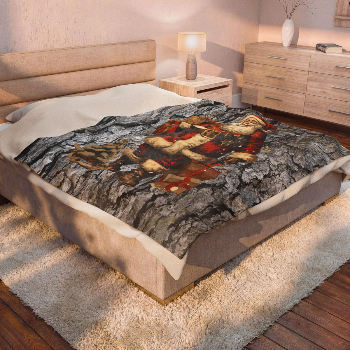 Santa Claus Plush Velveteen Blanket