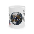 Earth Facts Ceramic Mug — Educational Planetary Coffee Cup (11oz, 15oz)
