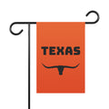 Texas~Longhorn Silhouette Garden Flag - Orange Decorative House Banner