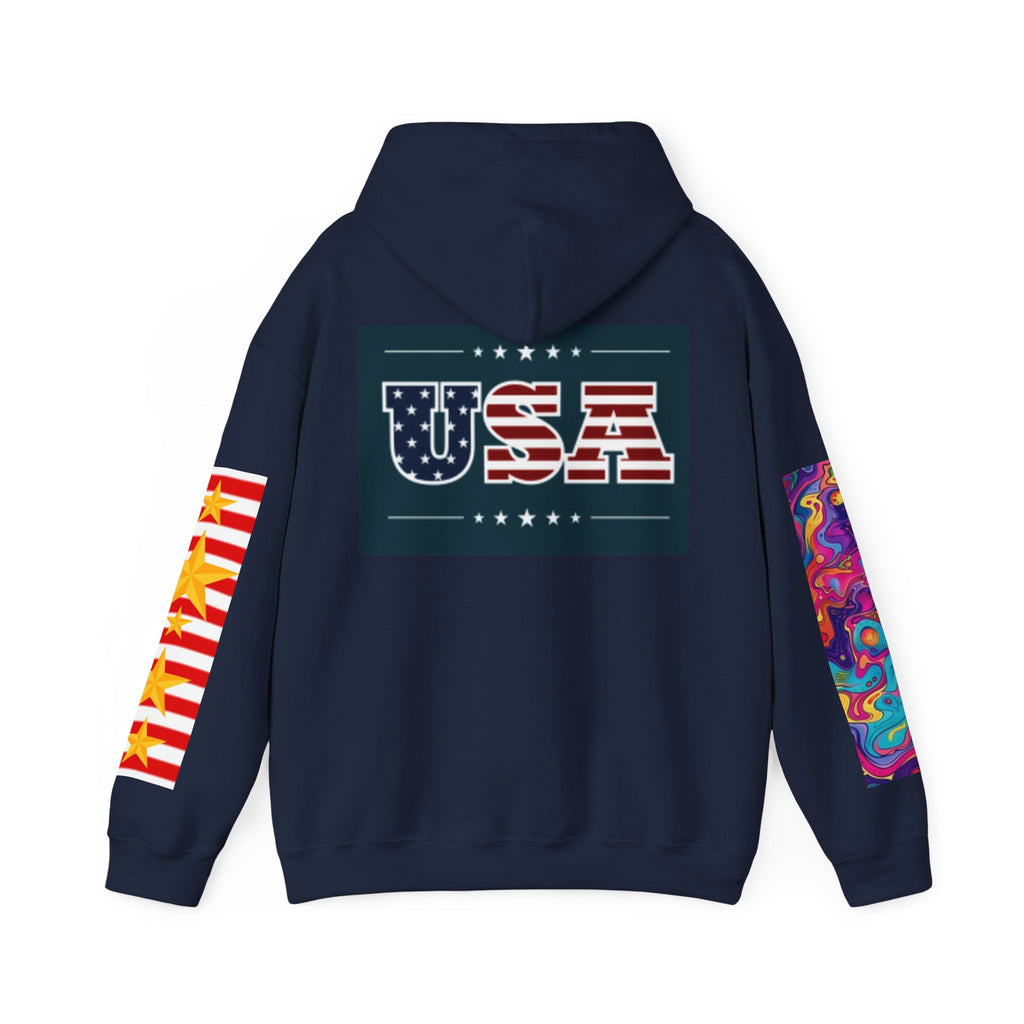 USA Flag Soldier Hoodie — Patriotic American Veteran Pullover