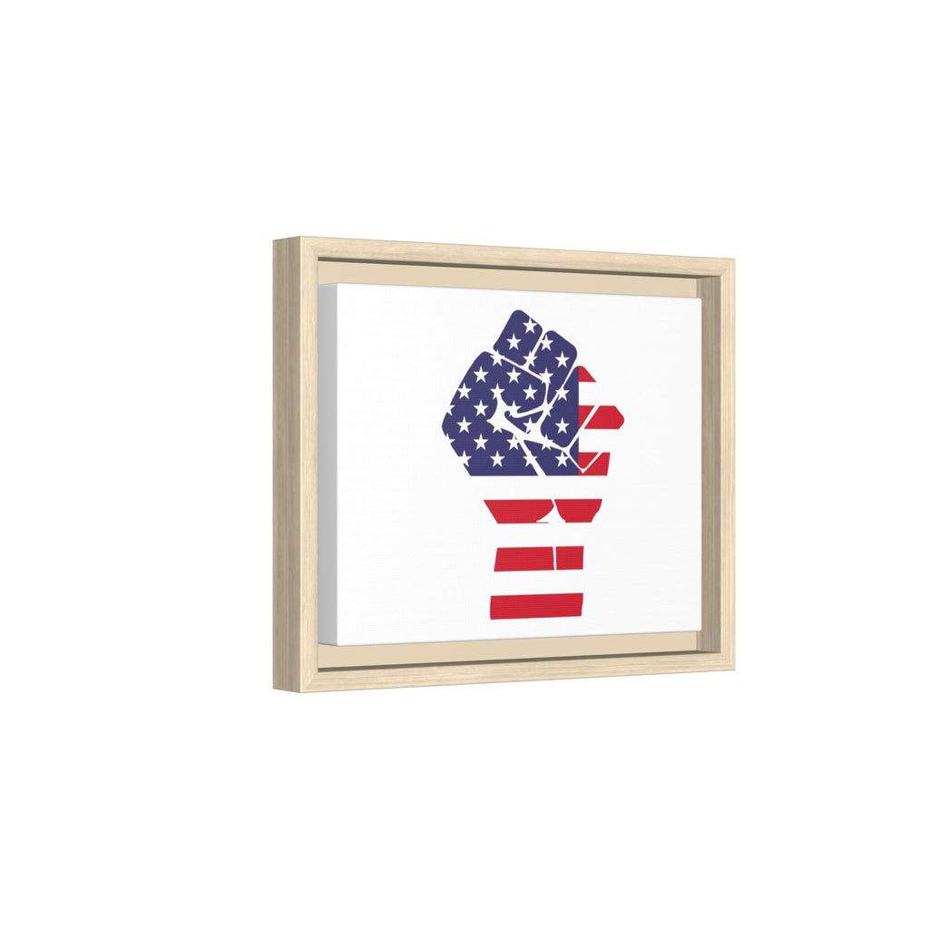 Framed Canvas Print – American Flag Fist Wall Art