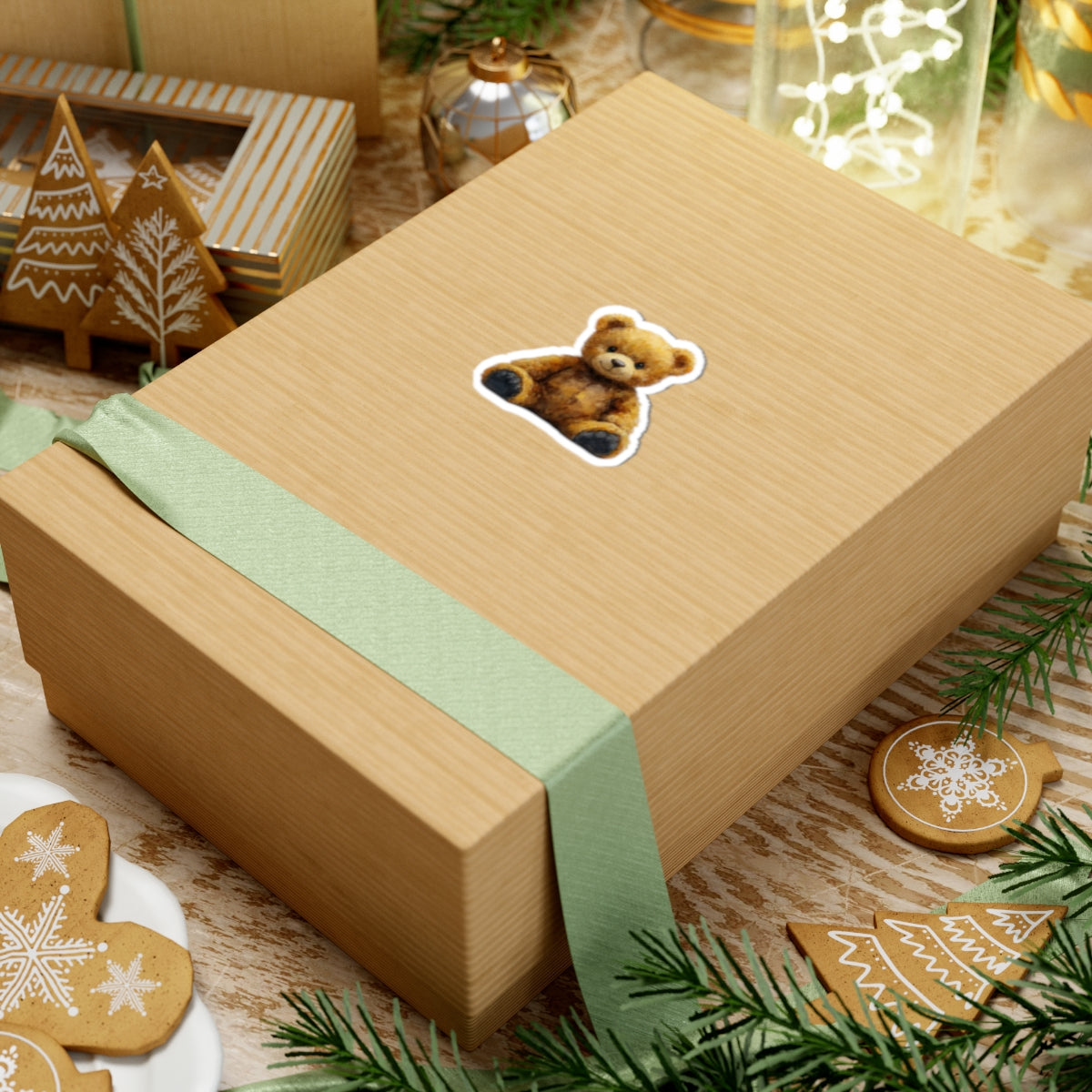Teddy Bear Sticker — Cute Plush Toy Decal for Laptops, Water Bottles & Gifts