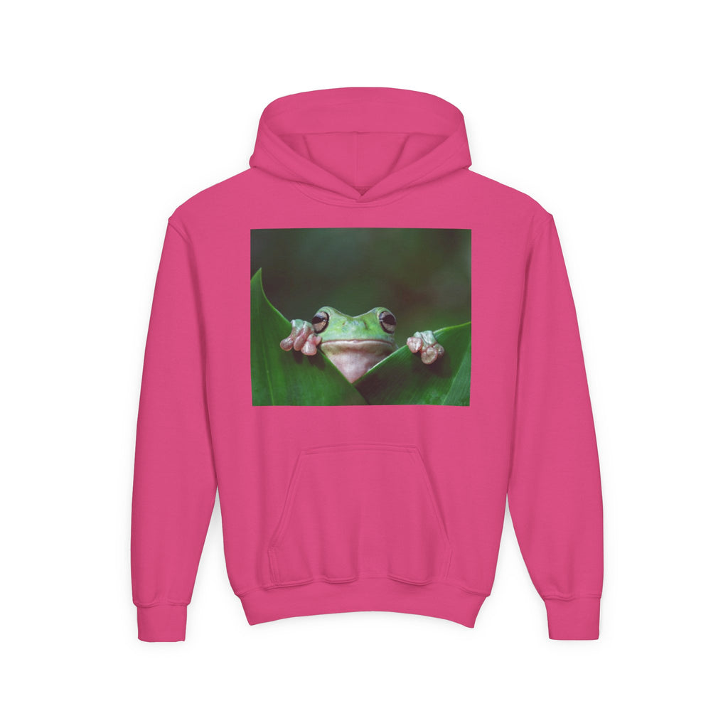 Youth Frog Hoodie – Cute Green Tree Frog Graphic Pullover