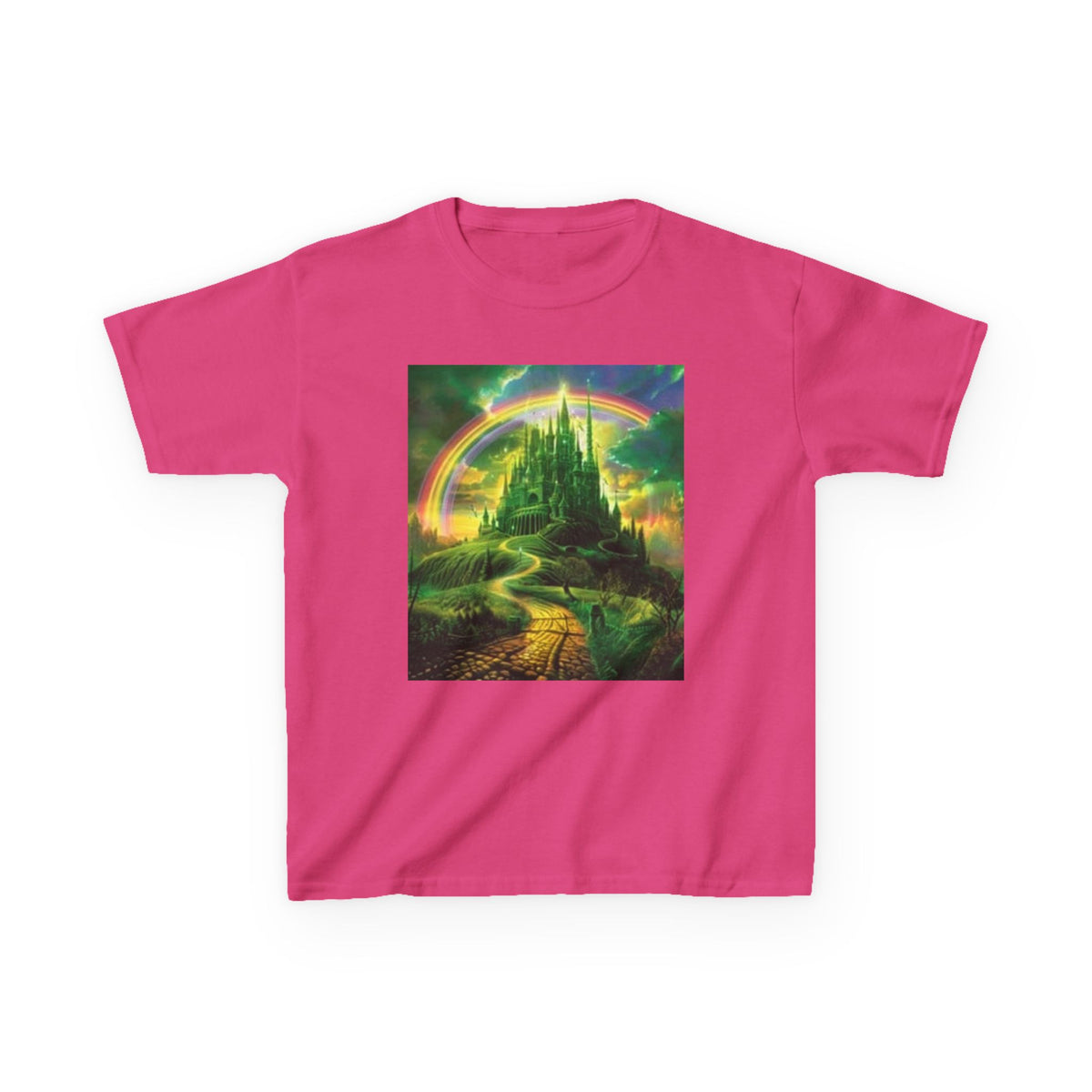 Kids T‑Shirt — Magical Rainbow Castle Fantasy Tee