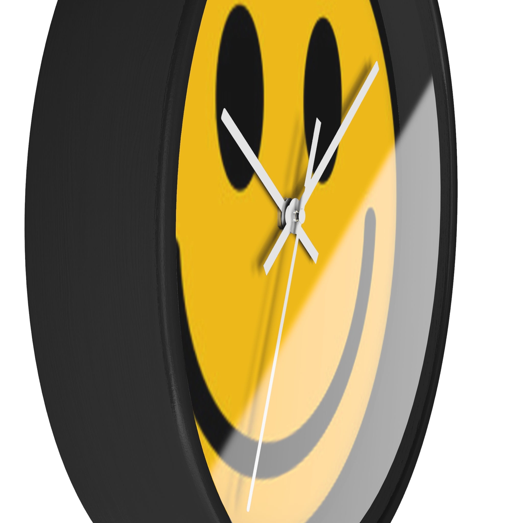 Smiley Face Wall Clock — Retro Yellow Happy Face Decor for Home & Office