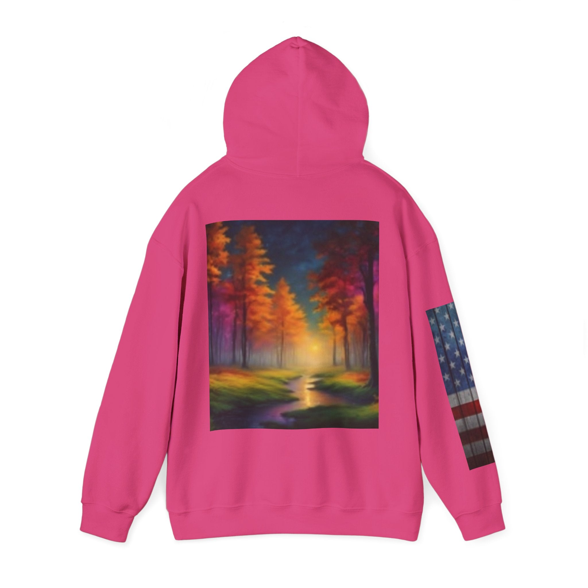 Popeye Vintage Cartoon & Colorful Forest Graphic Hoodie