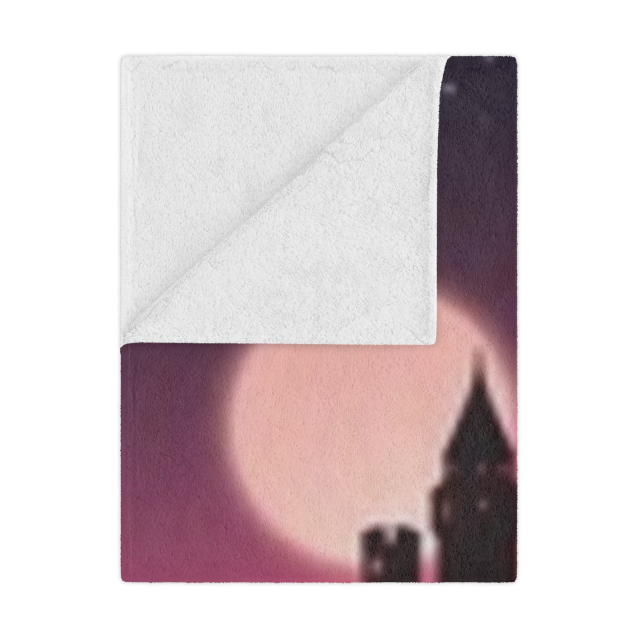 Castle Moon Minky Blanket — Gothic Moonlit Castle Throw for Cozy Nights