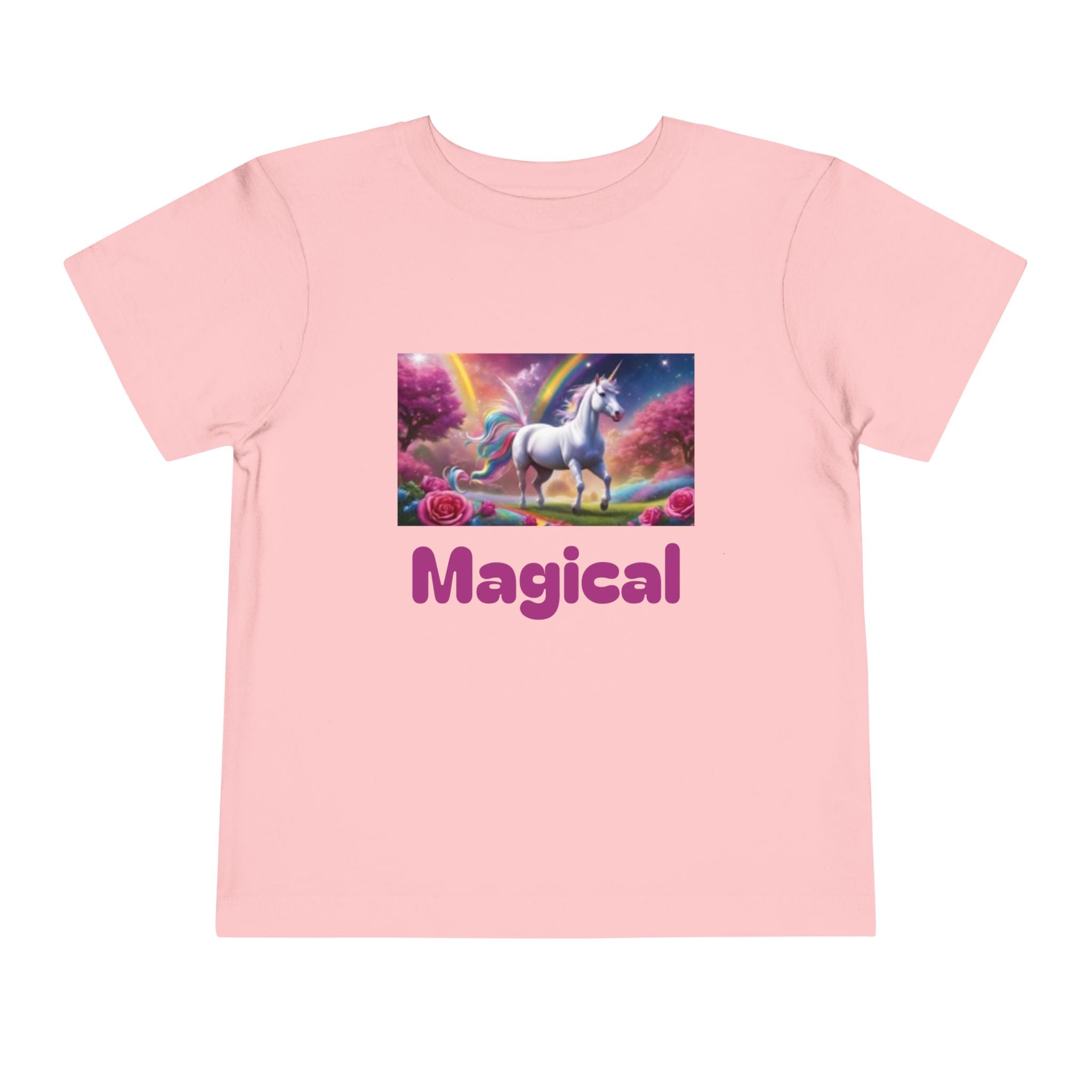 T-shirt enfant fantaisie licorne — T-shirt licorne arc-en-ciel magique