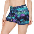 Neon Forest Women's Shorts – Mystic Mushroom & Foliage All-Over Print
