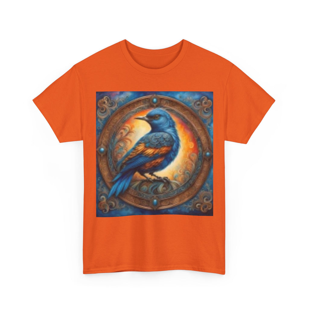 Bluebird Mystic Tee — Artistic Raven & Moon Illustration T‑Shirt