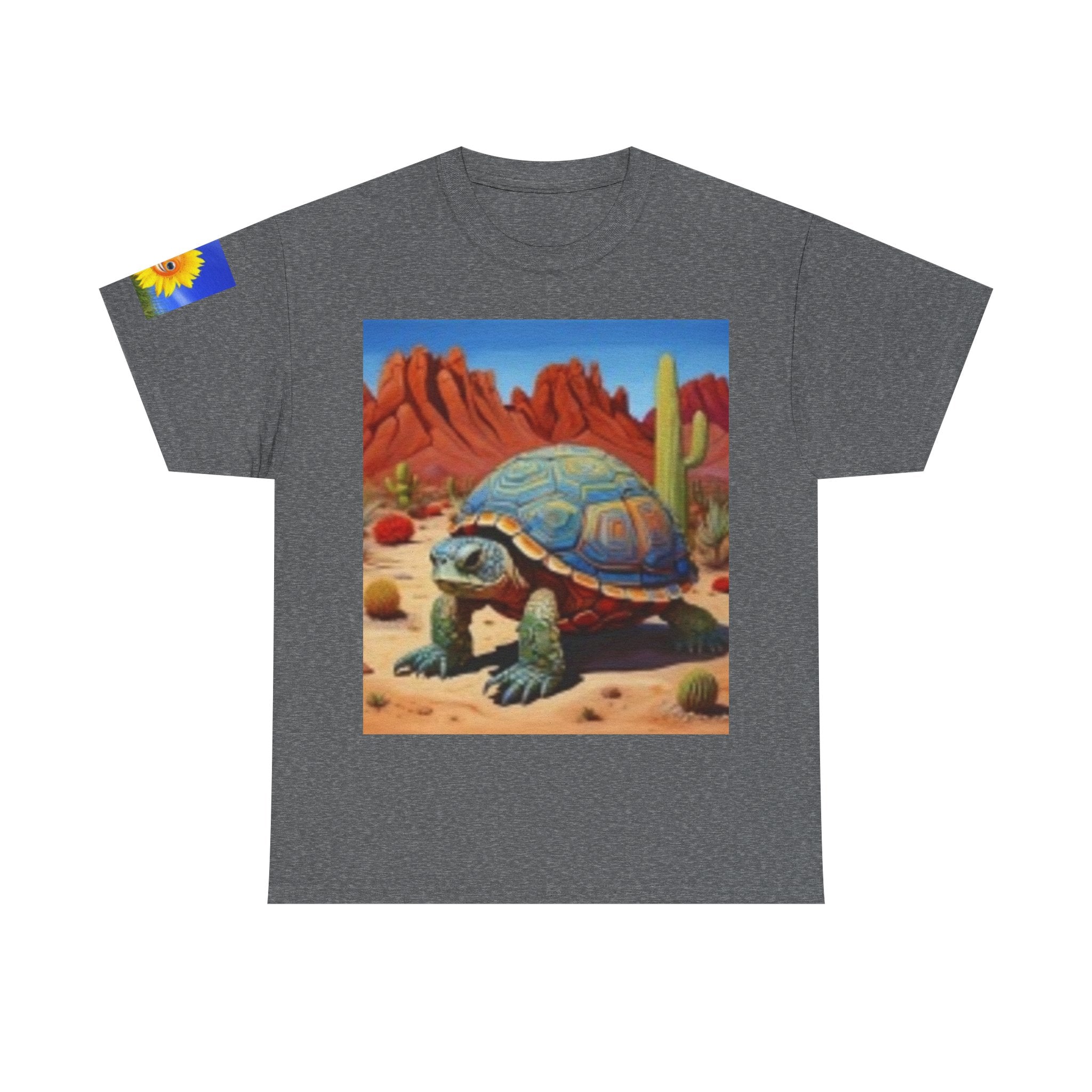 T-Shirt — Desert Turtle & Scenic River Vintage Nature Artwork