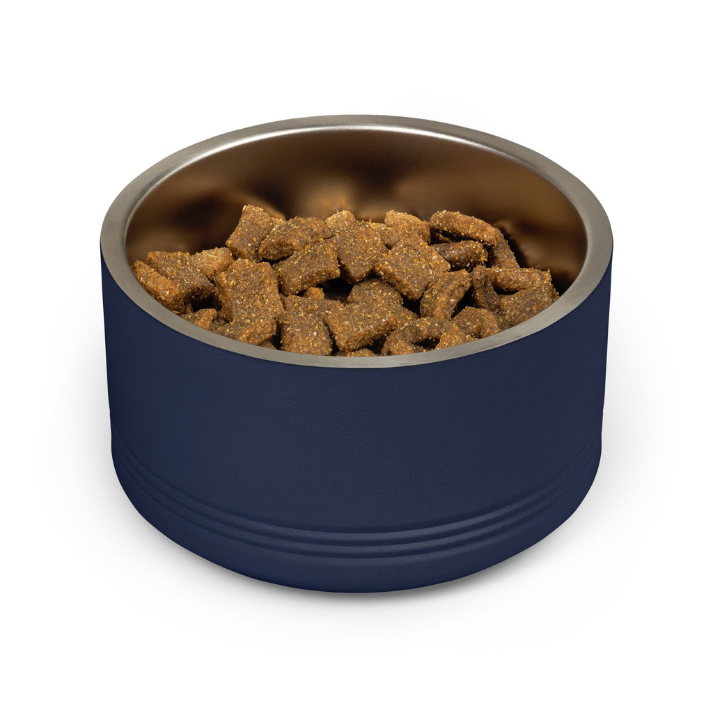 Cute Dog Face Stainless Steel Pet Bowl — 18 oz Cute Minimalist Dog Food & Water Dish