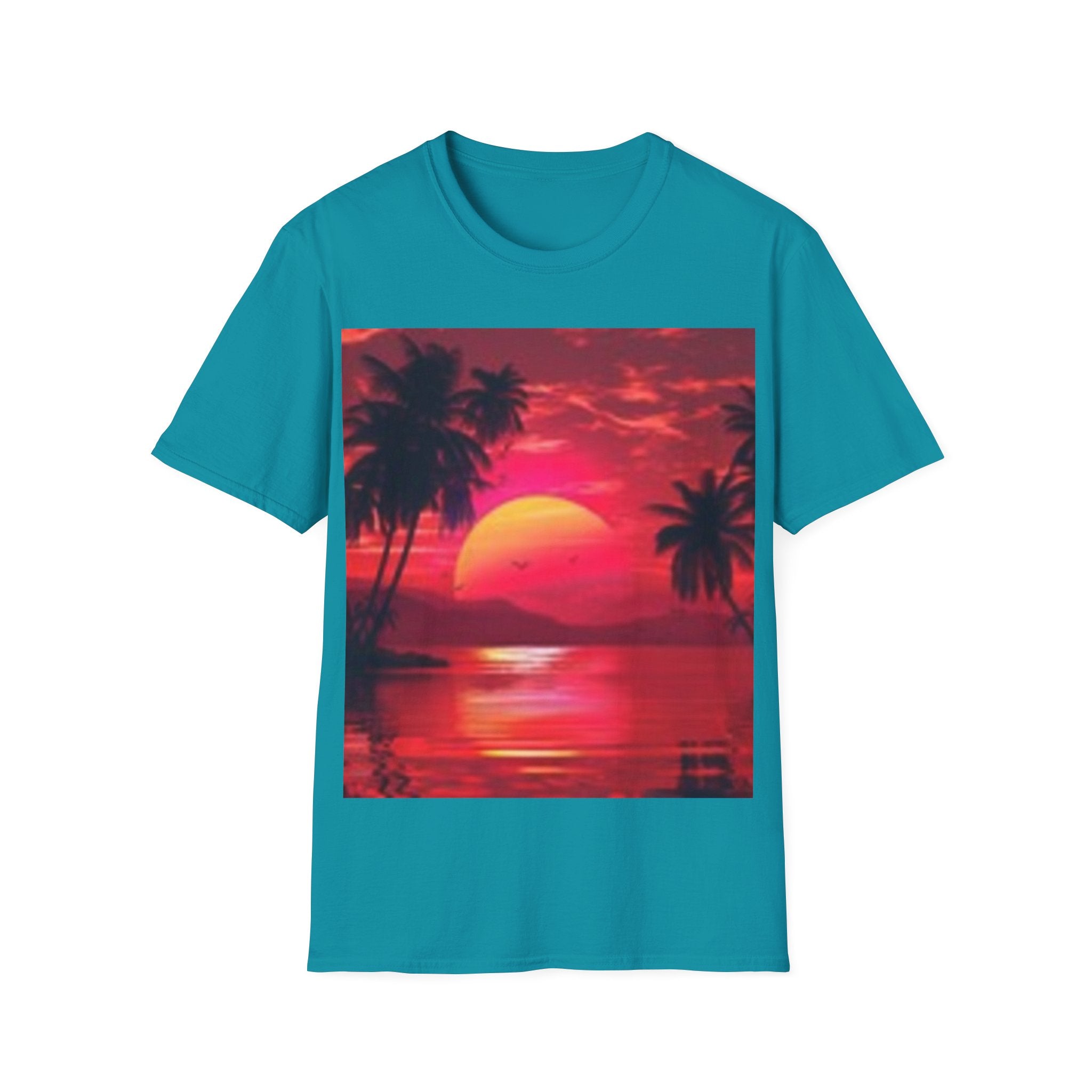Retro Sunset T-Shirt — Tropical Palm Beach Sunset Graphic