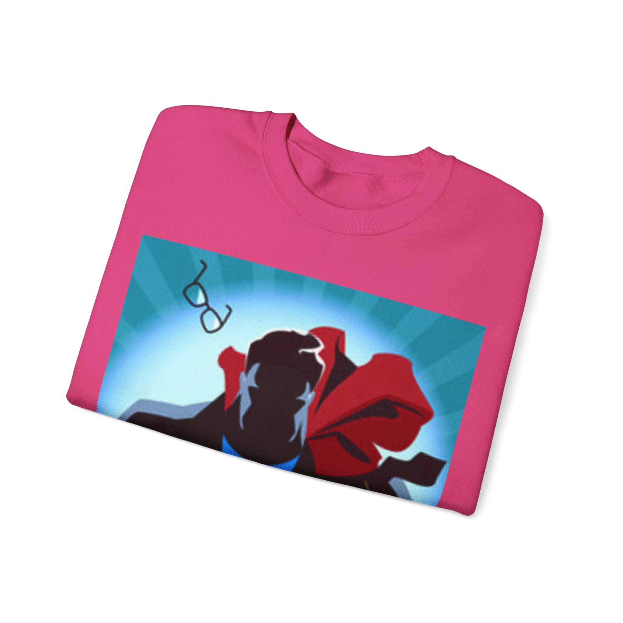 Superhero Fighting for America Crewneck Sweatshirt — Cape & Shield Graphic