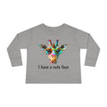 Toddler Long Sleeve Tee - Colorful Giraffe with Sunglasses Cute Kids Shirt