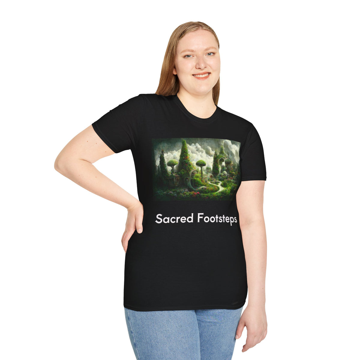 Fantasy Forest T-Shirt — Enchanted Garden Landscape Art Tee
