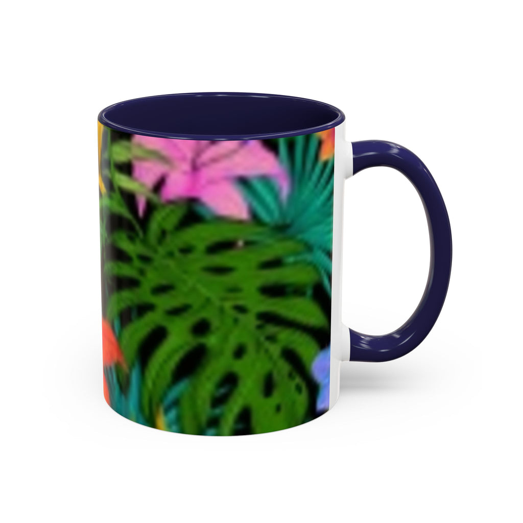Tropical Floral Coffee Mug — Colorful Paradise Accent Mug (11/15 oz)