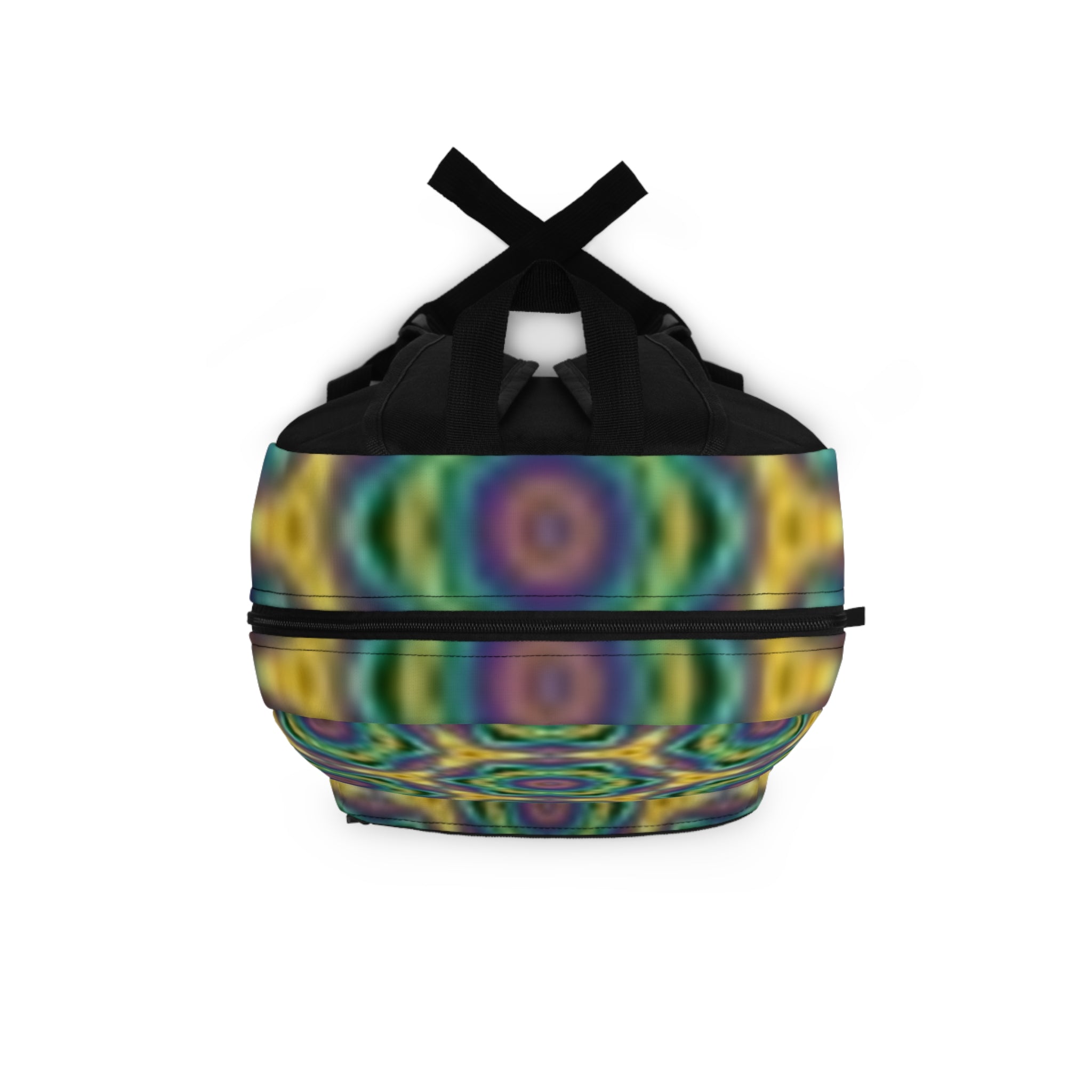 Kaleidoscope Pattern Backpack — Retro Psychedelic Boho Daypack