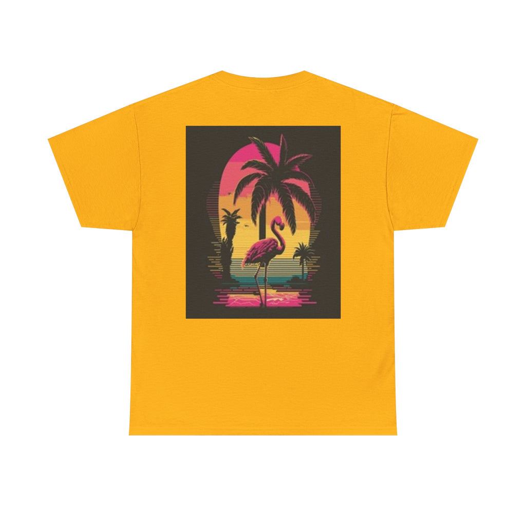 T-Shirt — Tropical Sunset Flamingo Graphic T-shirt