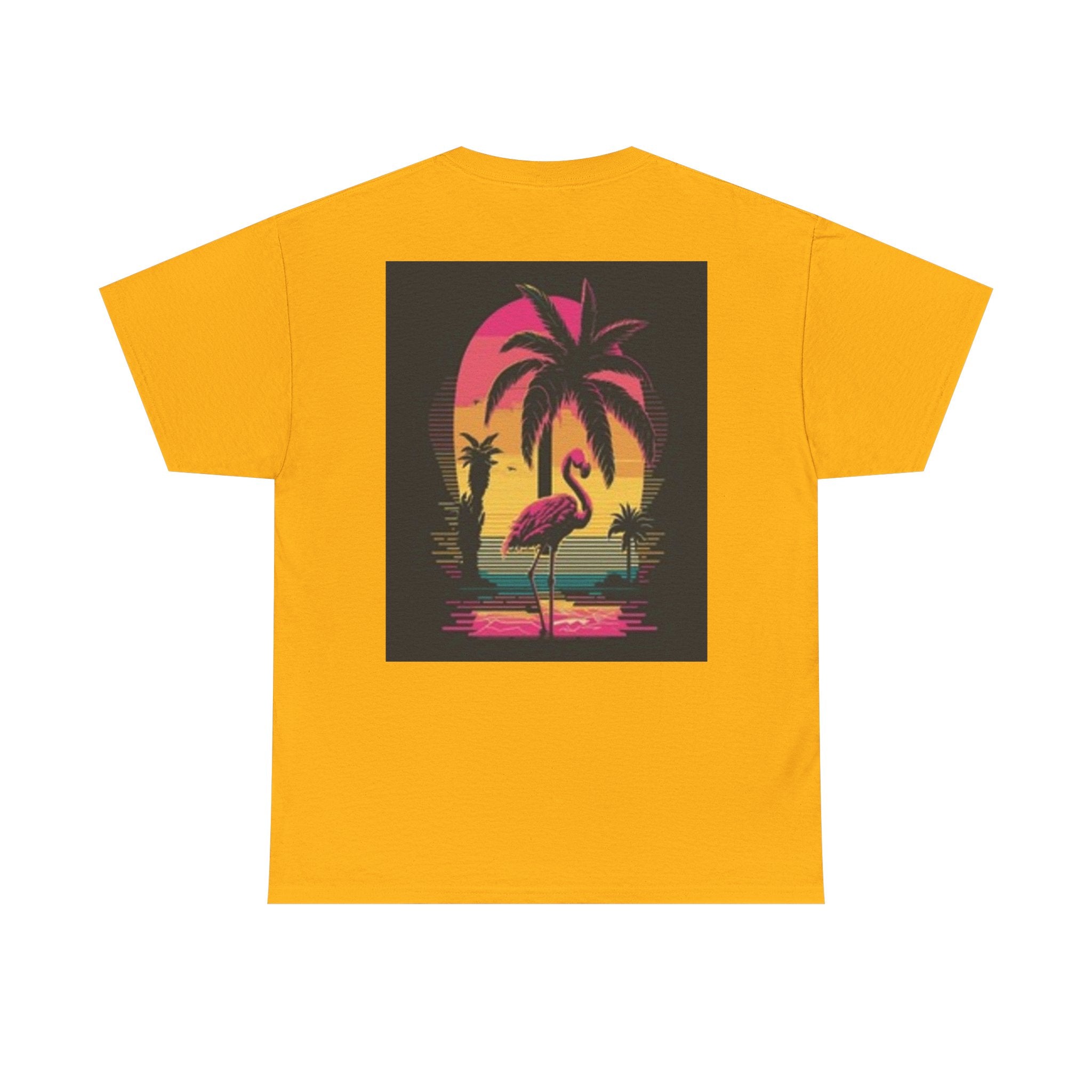 T-Shirt — Tropical Sunset Flamingo Graphic T-shirt