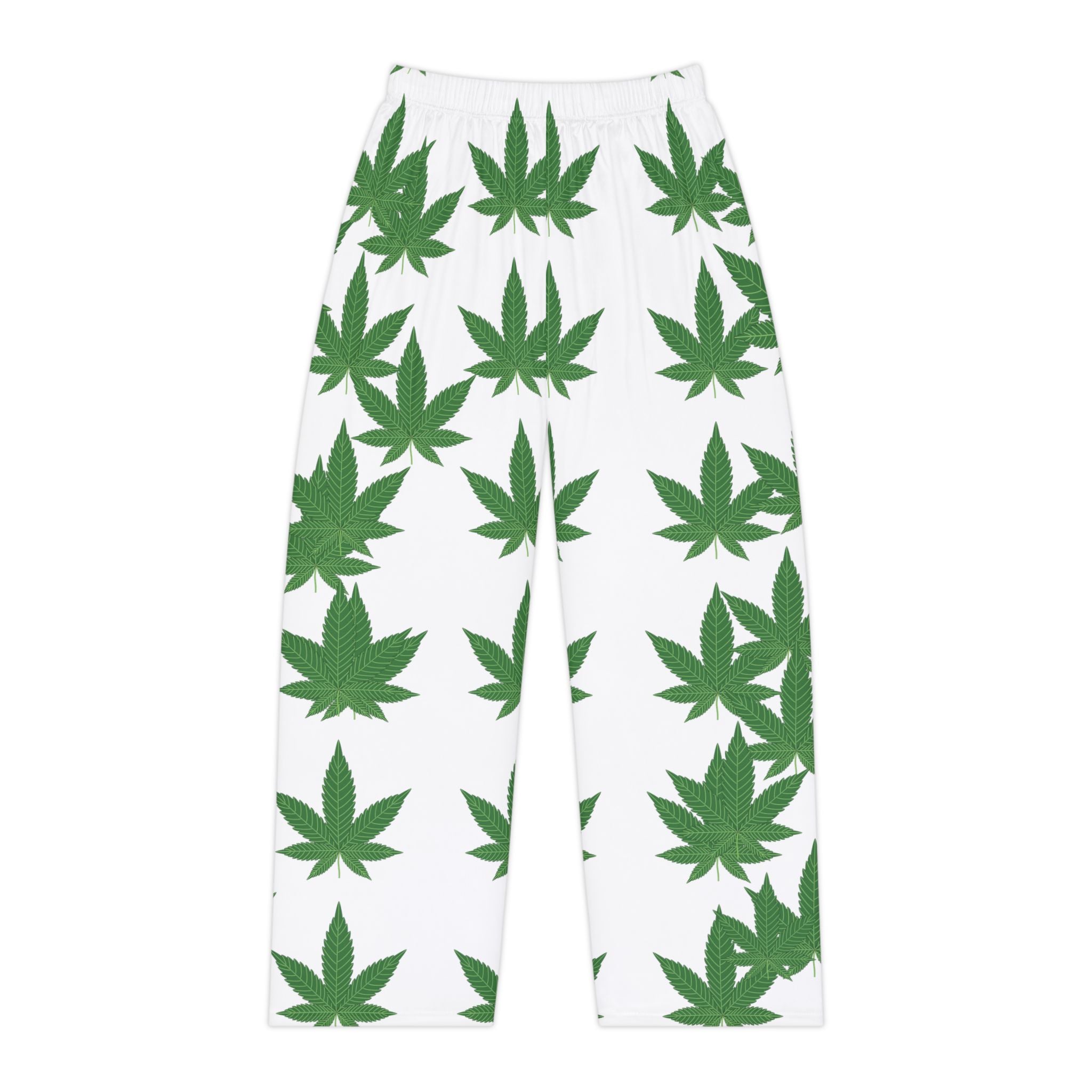 Marijuana Leaf Pajama Pants - Women's Cannabis Print Lounge Sleepwear