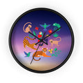 Jungle Friends Wall Clock — Colorful Tropical Animal Decorative Clock