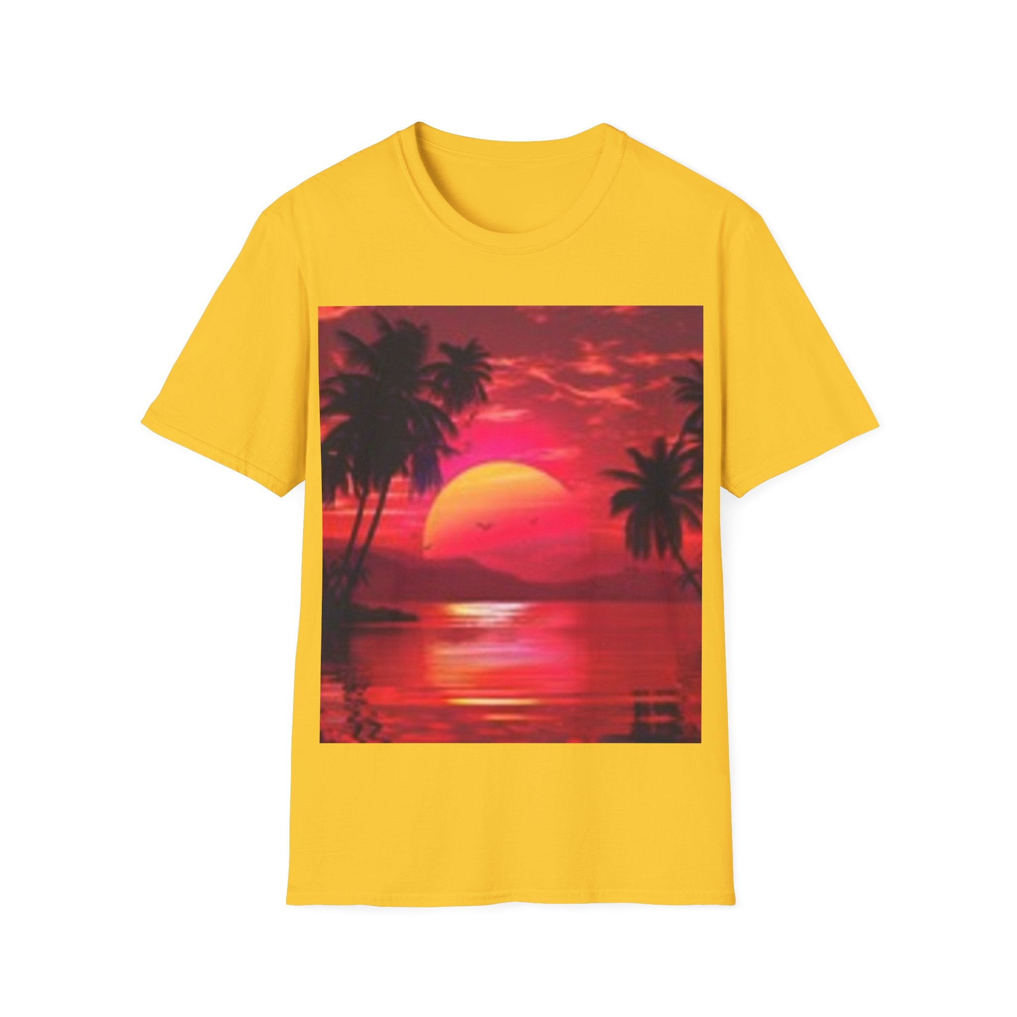 Retro Sunset T-Shirt — Tropical Palm Beach Sunset Graphic