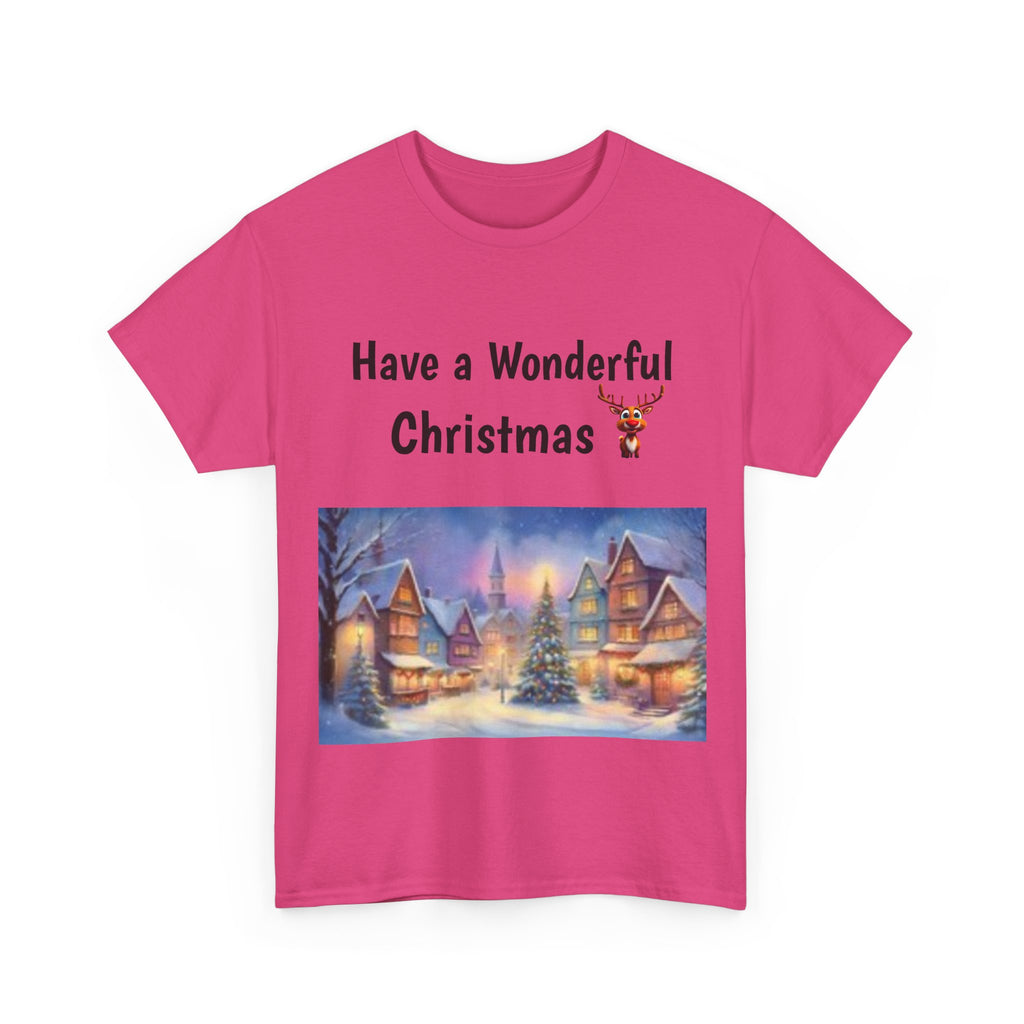 Christmas Village Tee — Cozy Winter Holiday T-Shirt with Festive Snowy Village Scene