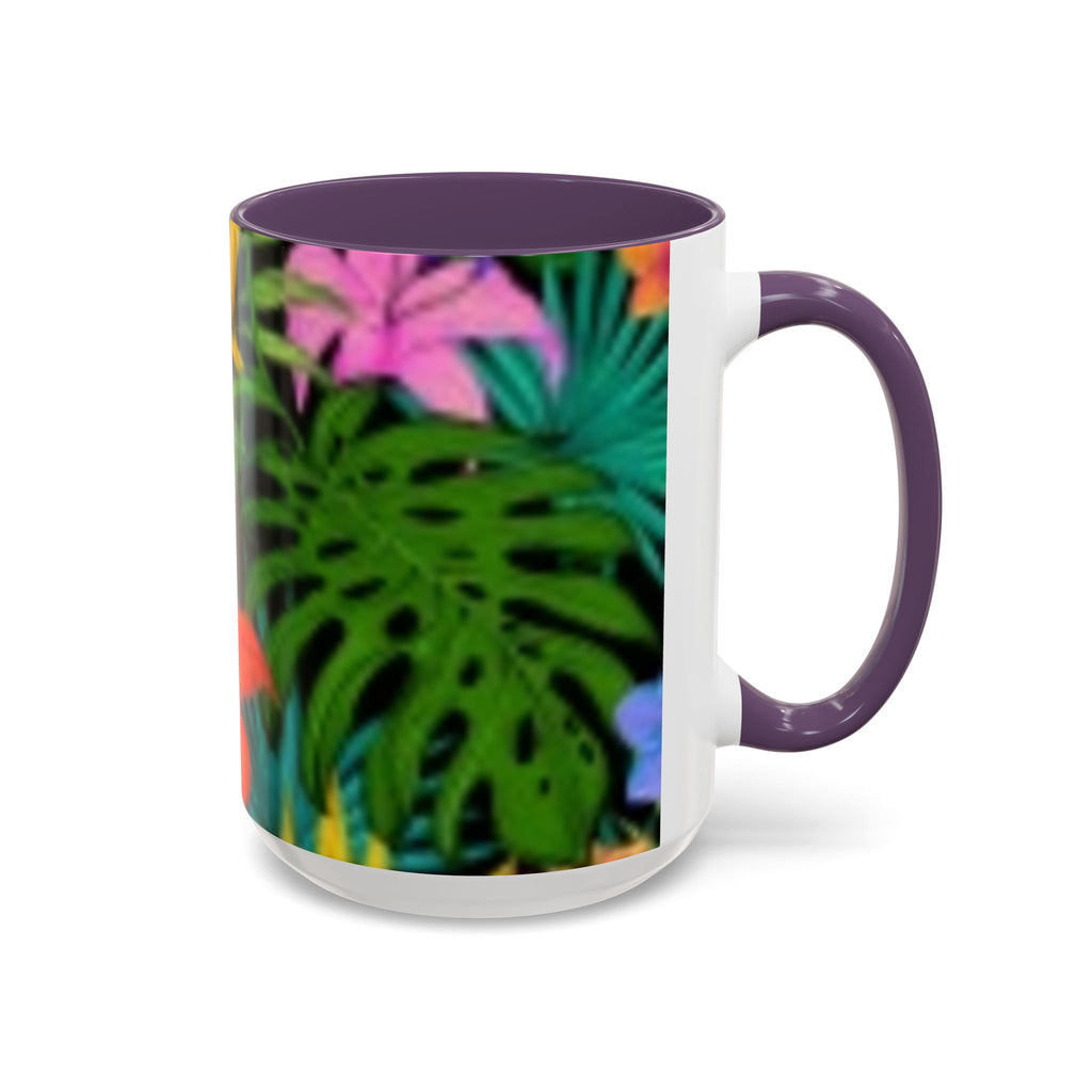Tropical Floral Coffee Mug — Colorful Paradise Accent Mug (11/15 oz)