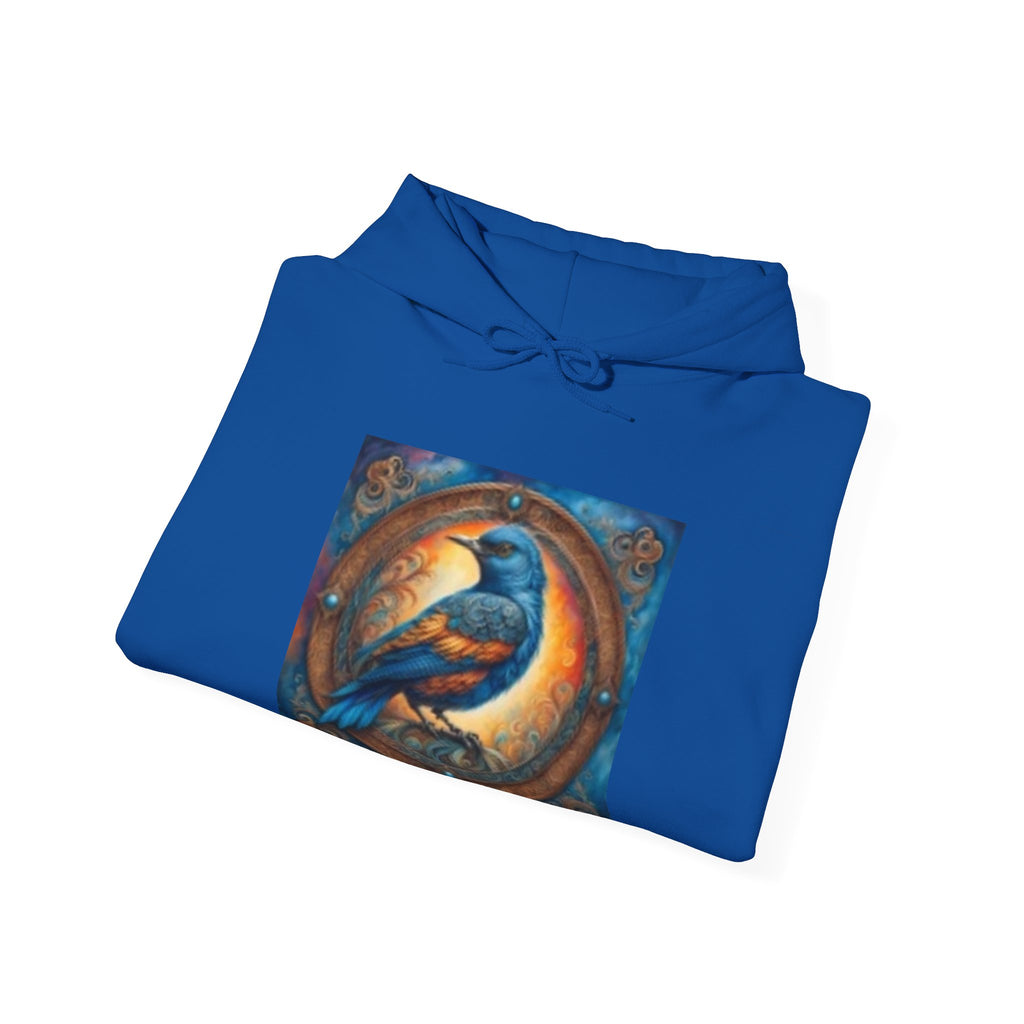 Lion Portrait Hoodie with Colorful Sleeve Accent — Majestic Wildlife Pullover