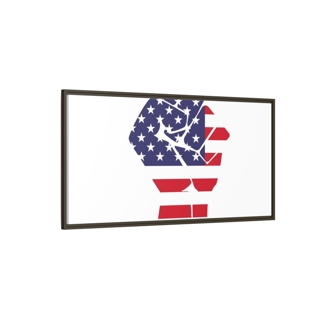 Framed Canvas Print – American Flag Fist Wall Art