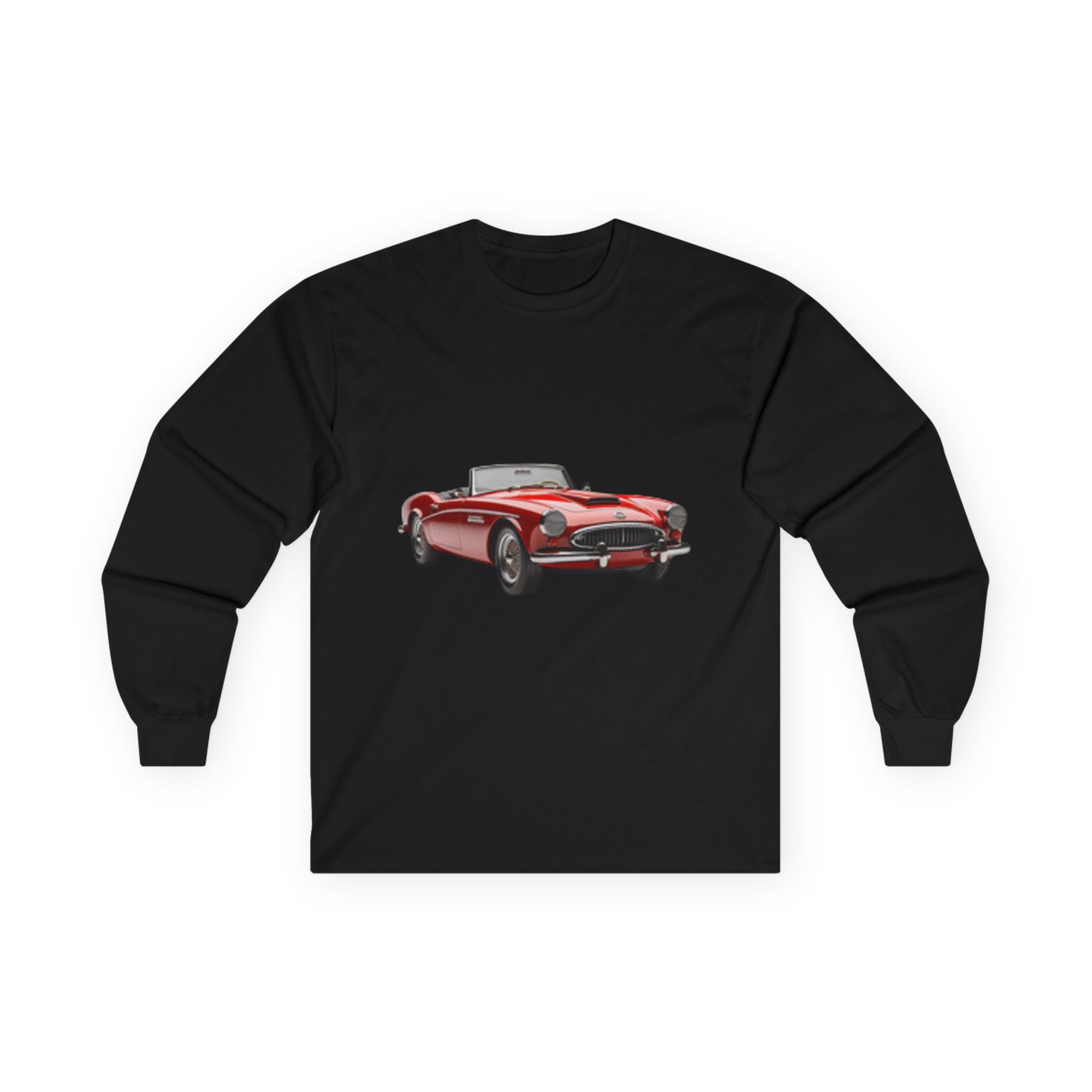 Classic Red Convertible Long Sleeve T-shirt — Vintage Sports Car Graphic