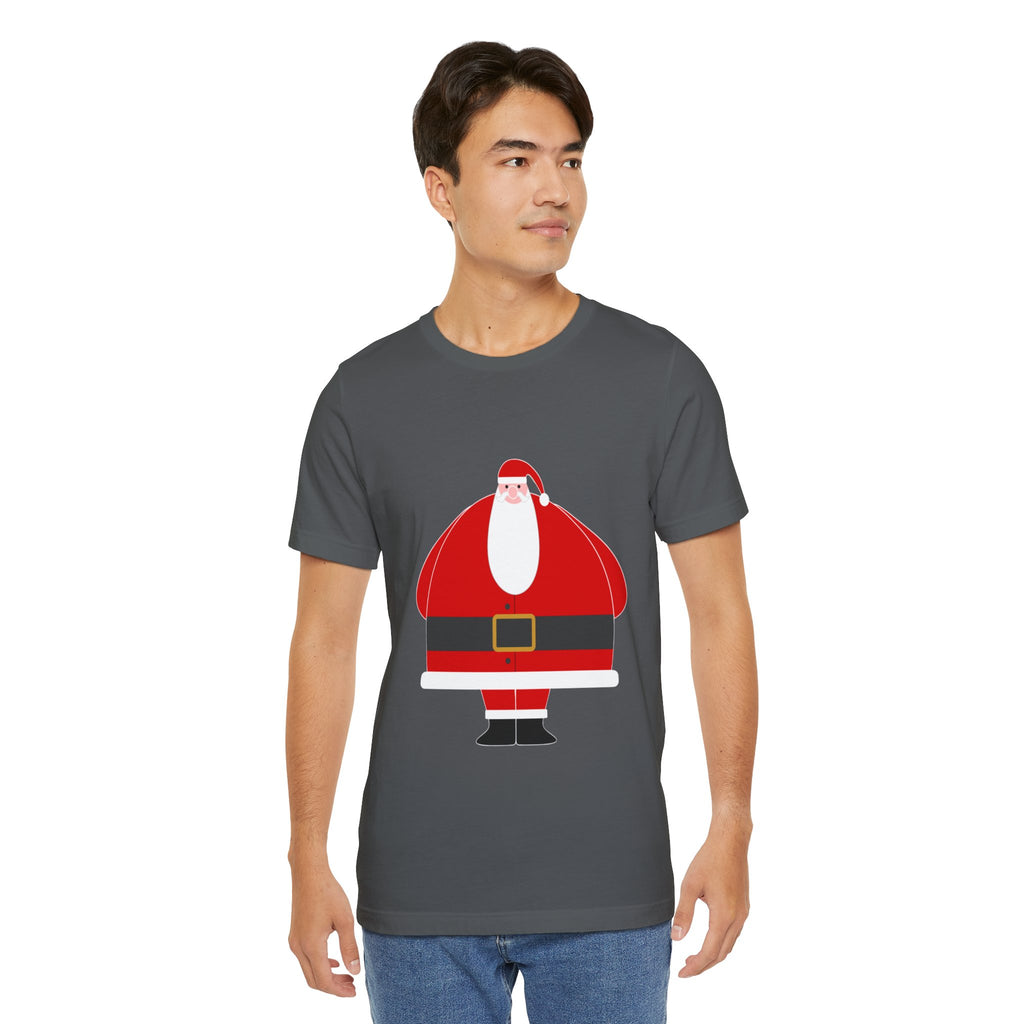Santa Claus Graphic Tee — Cute Round Santa Christmas T-Shirt