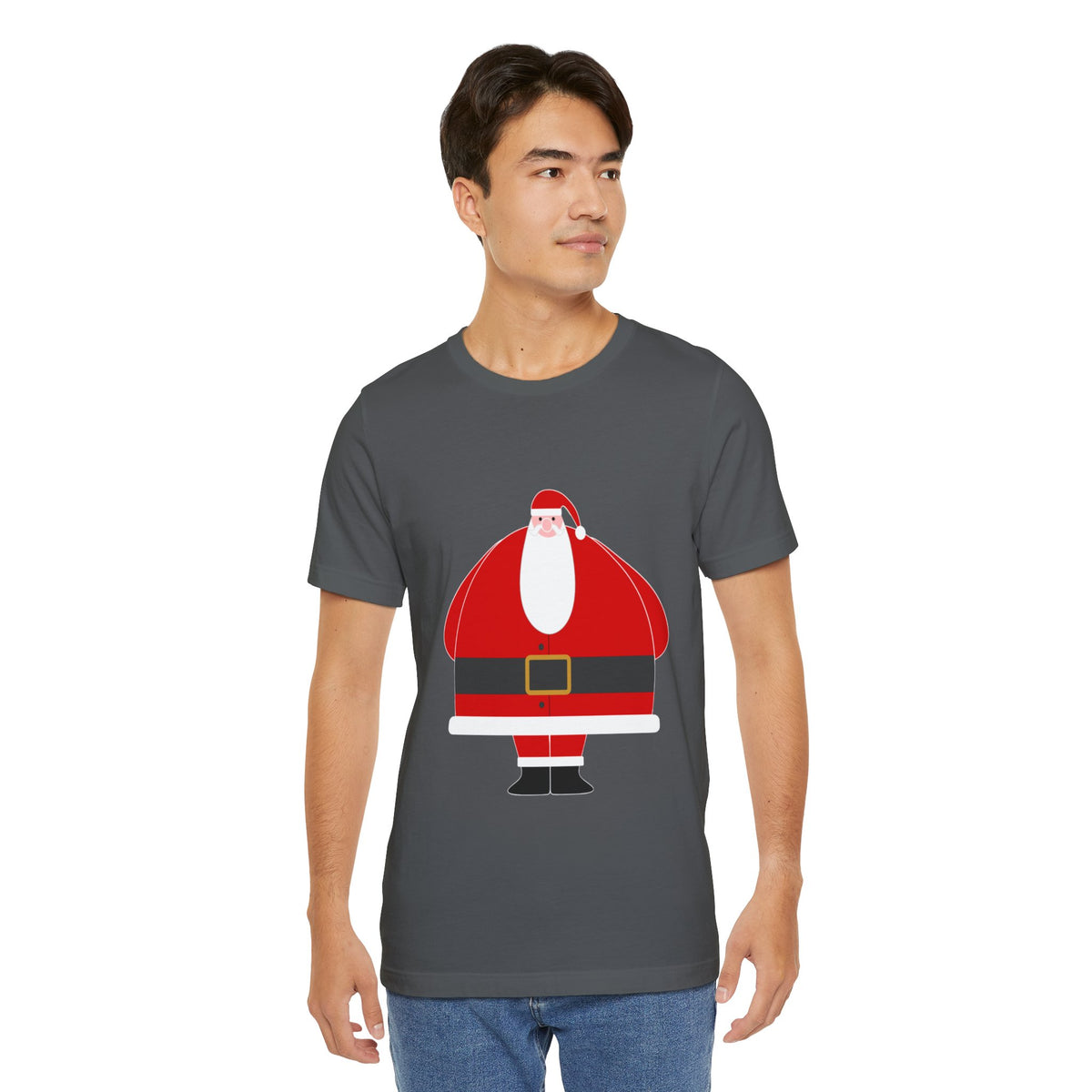 Santa Claus Graphic Tee — Cute Round Santa Christmas T-Shirt