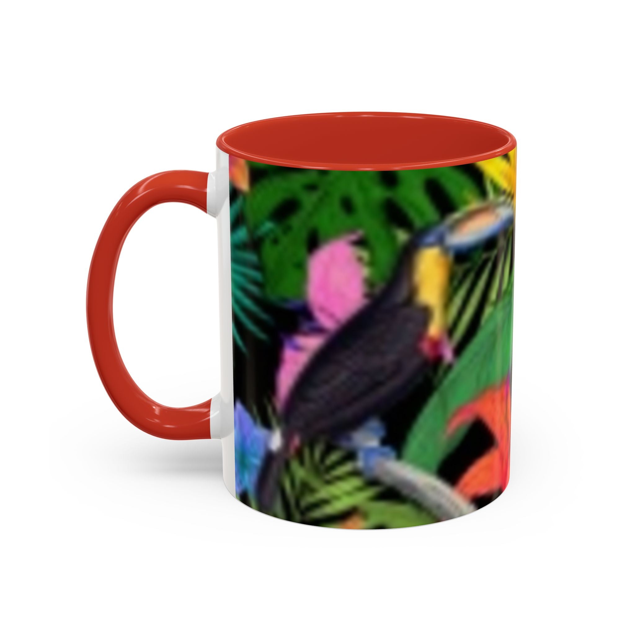 Tropical Floral Coffee Mug — Colorful Paradise Accent Mug (11/15 oz)