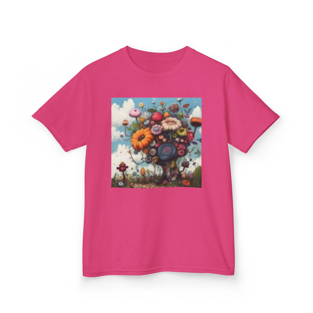 Kids T‑Shirt — Colorful Fantasy Flower Garden Print