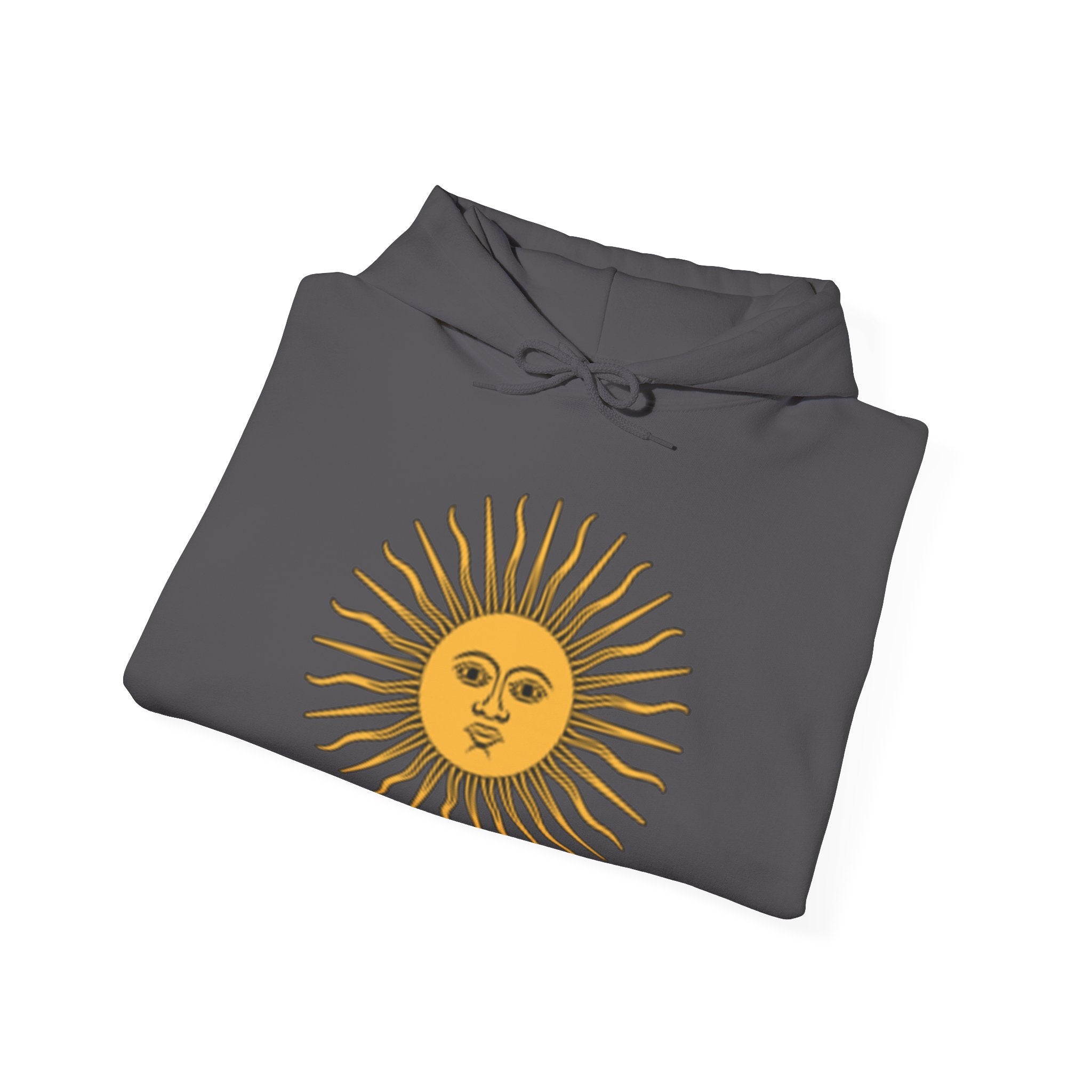 Sunface & Galloping Horses Hoodie — Boho Celestial Horse Art Sweatshirt