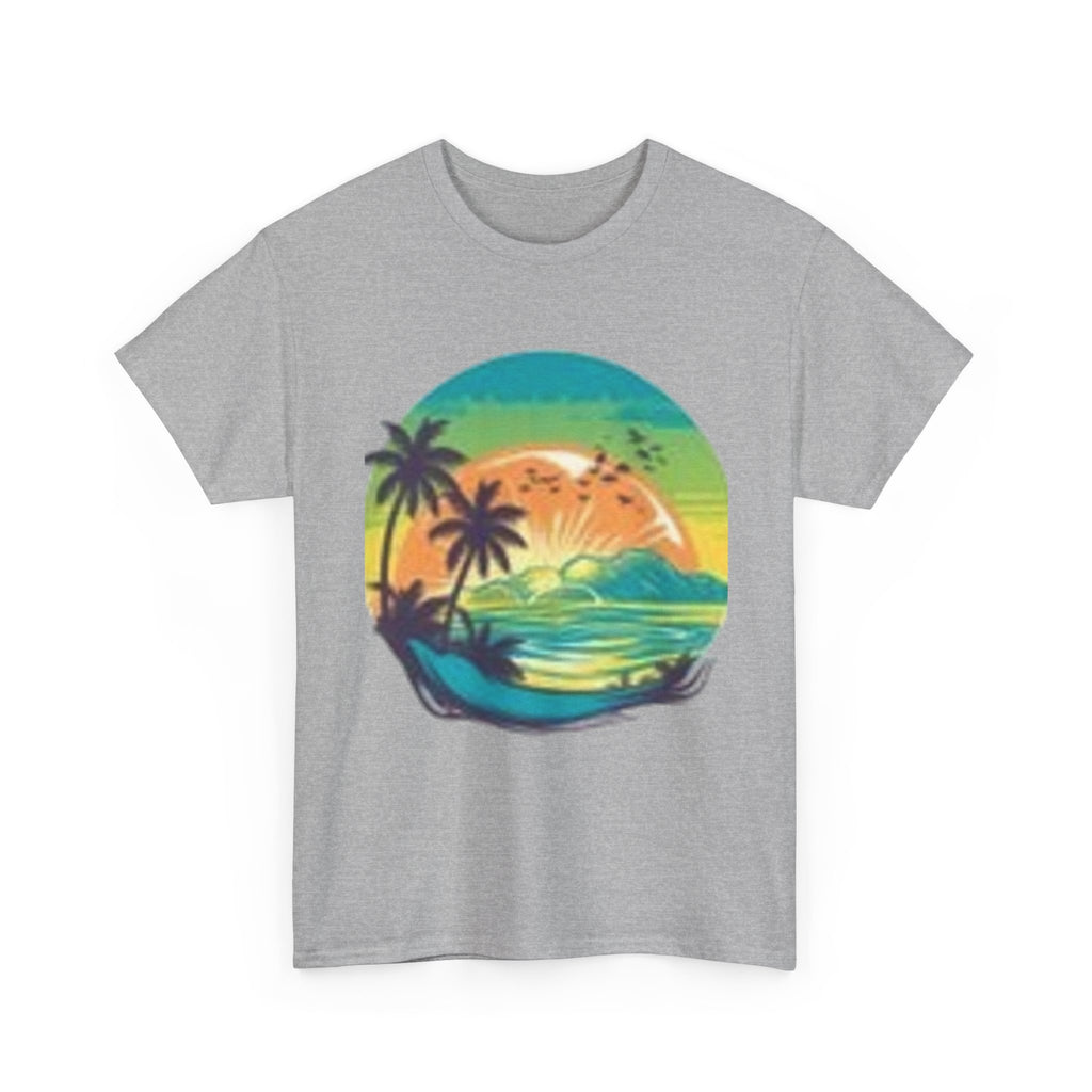 T-Shirt — Tropical Sunset Flamingo Graphic T-shirt
