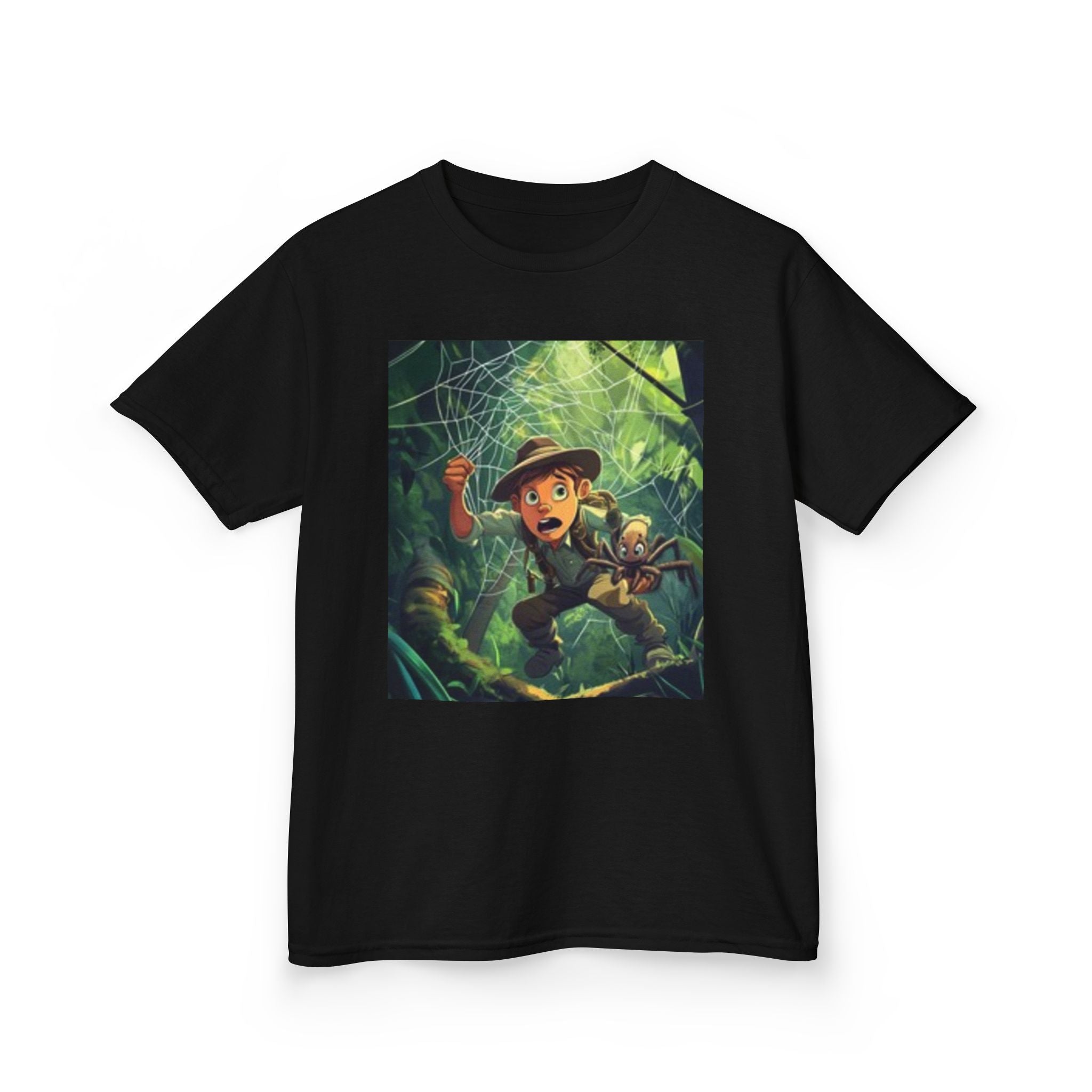 Kids Explorer Jungle T‑Shirt — Adventure Hat & Monkey Graphic