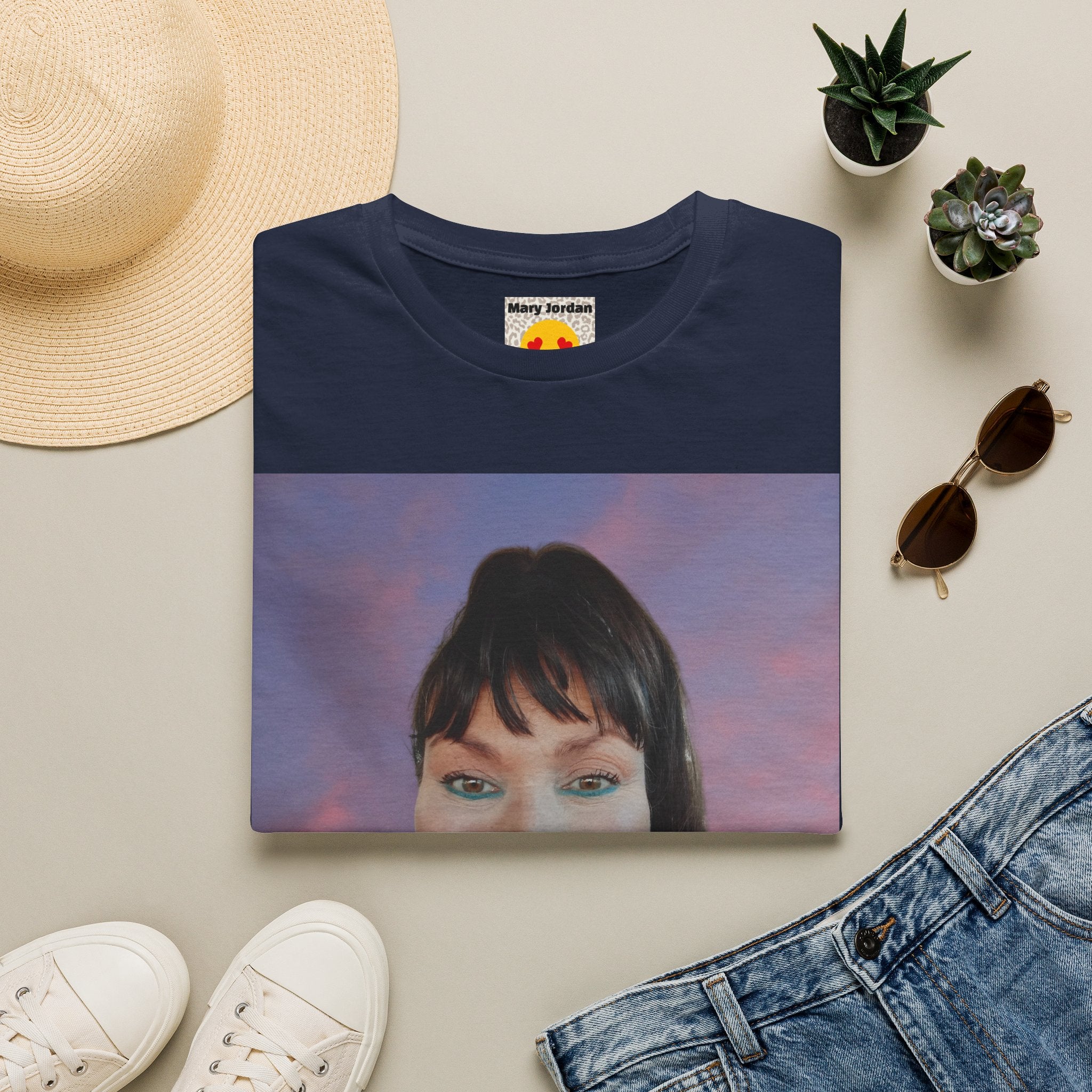 Mary Jordan T-Shirt — Smiling Woman Photo Print