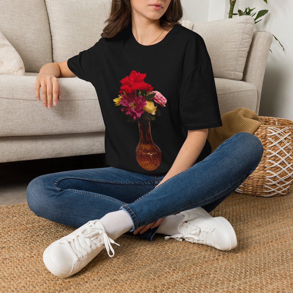 Floral Vase T-Shirt — Vintage Bouquet Graphic Tee