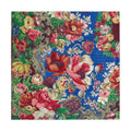 Floral Vintage Tablecloth — Bold Blue Rose Pattern for Dining & Entertaining