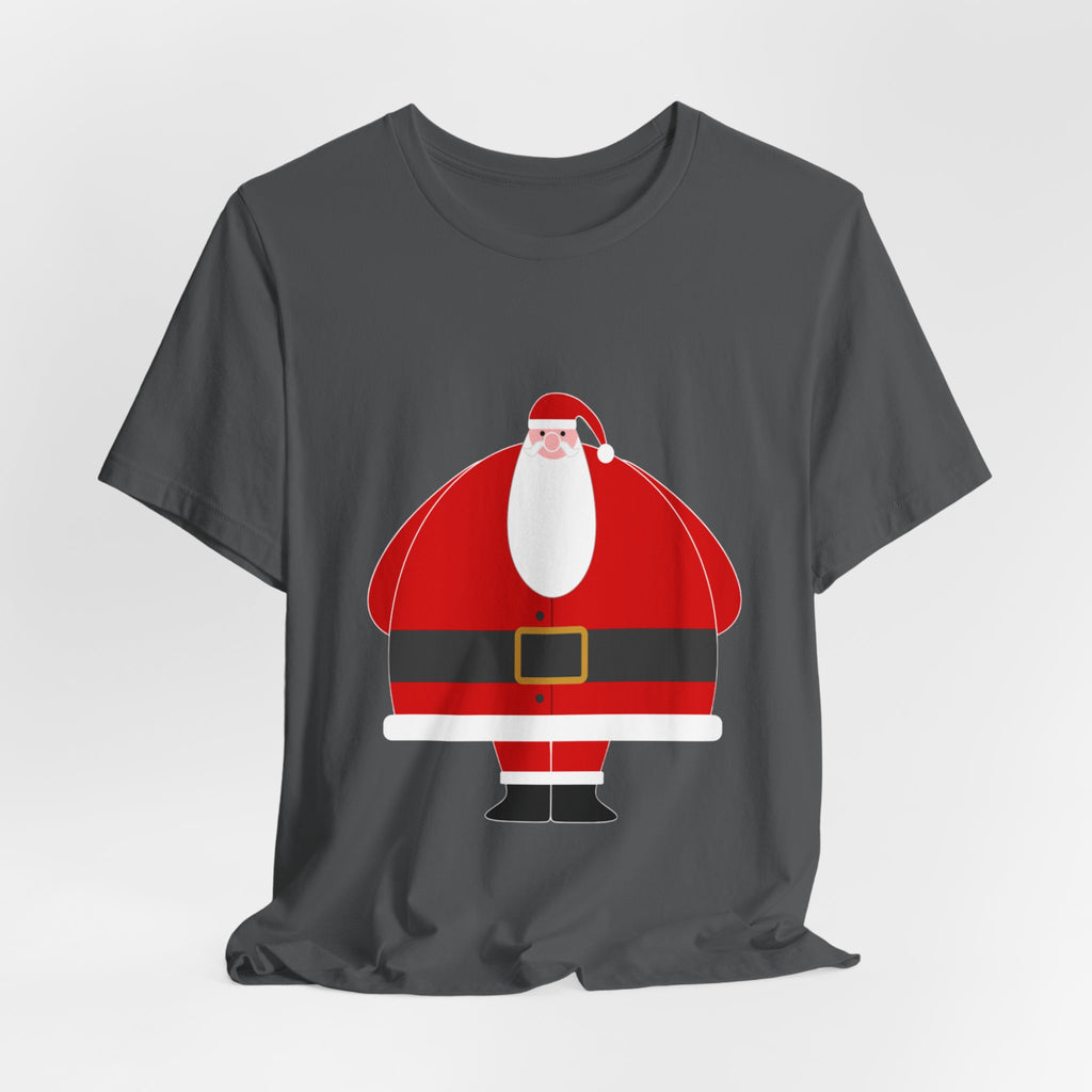Santa Claus Graphic Tee — Cute Round Santa Christmas T-Shirt