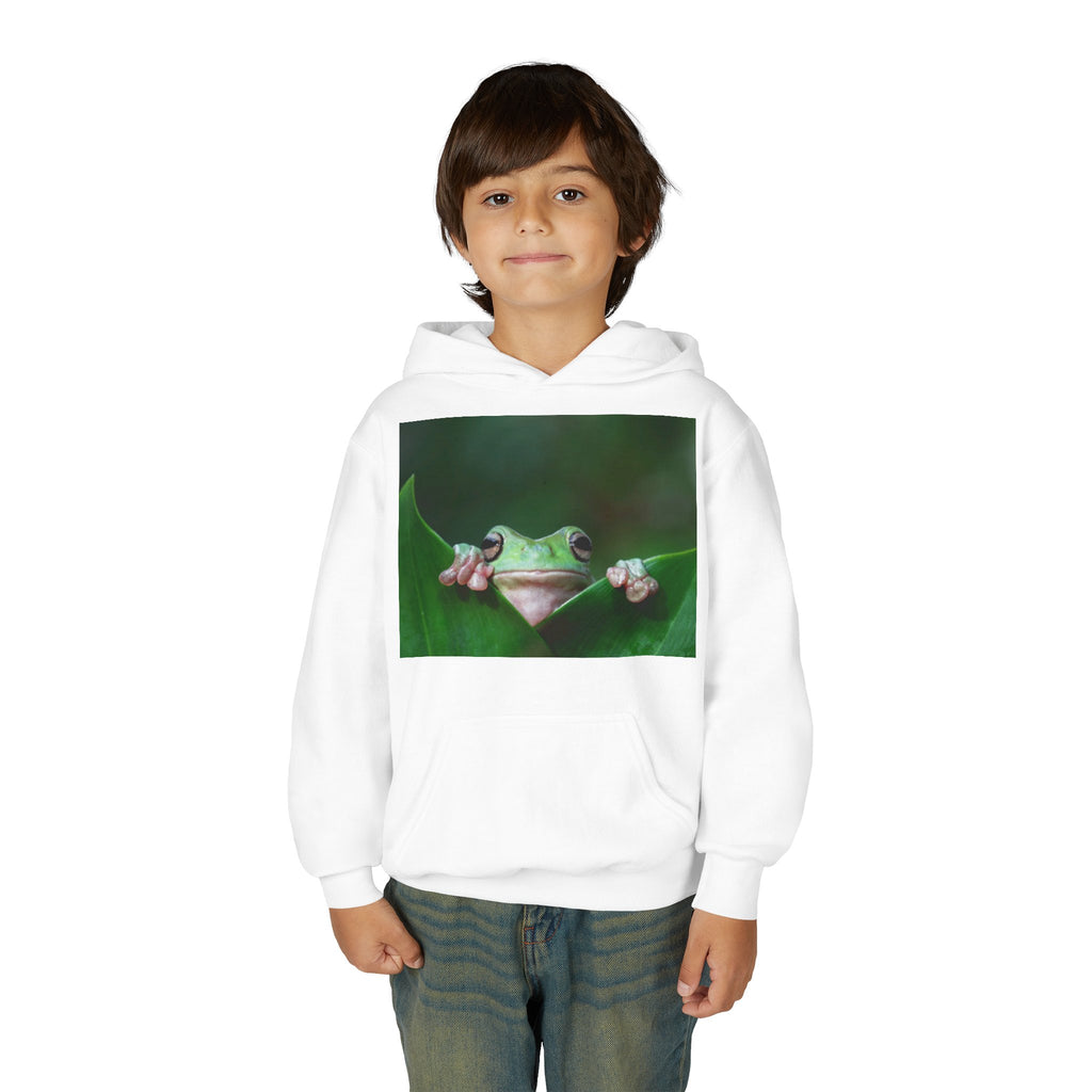 Youth Frog Hoodie – Cute Green Tree Frog Graphic Pullover
