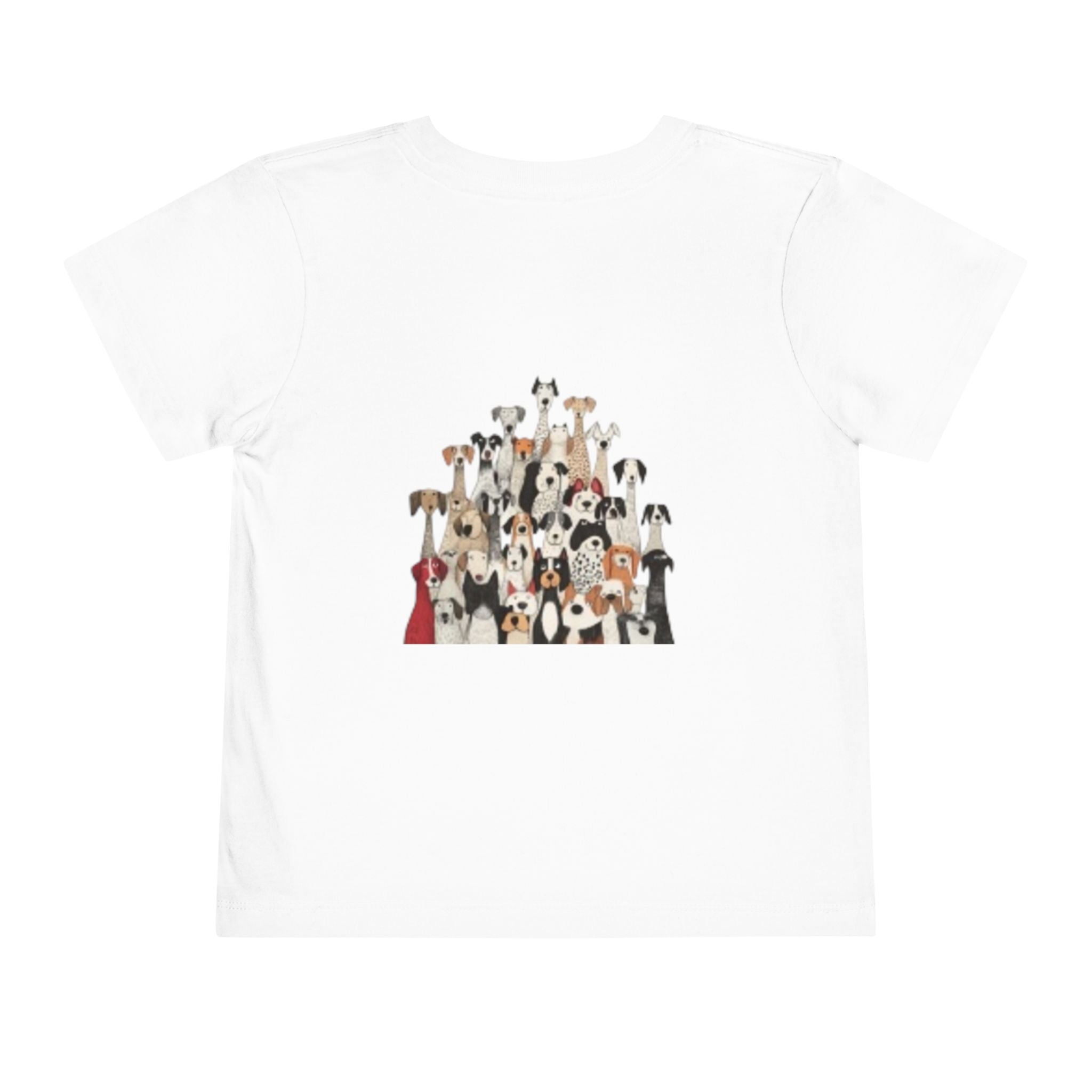 Toddler Short Sleeve T-shirt USA Flag & Cartoon Dogs