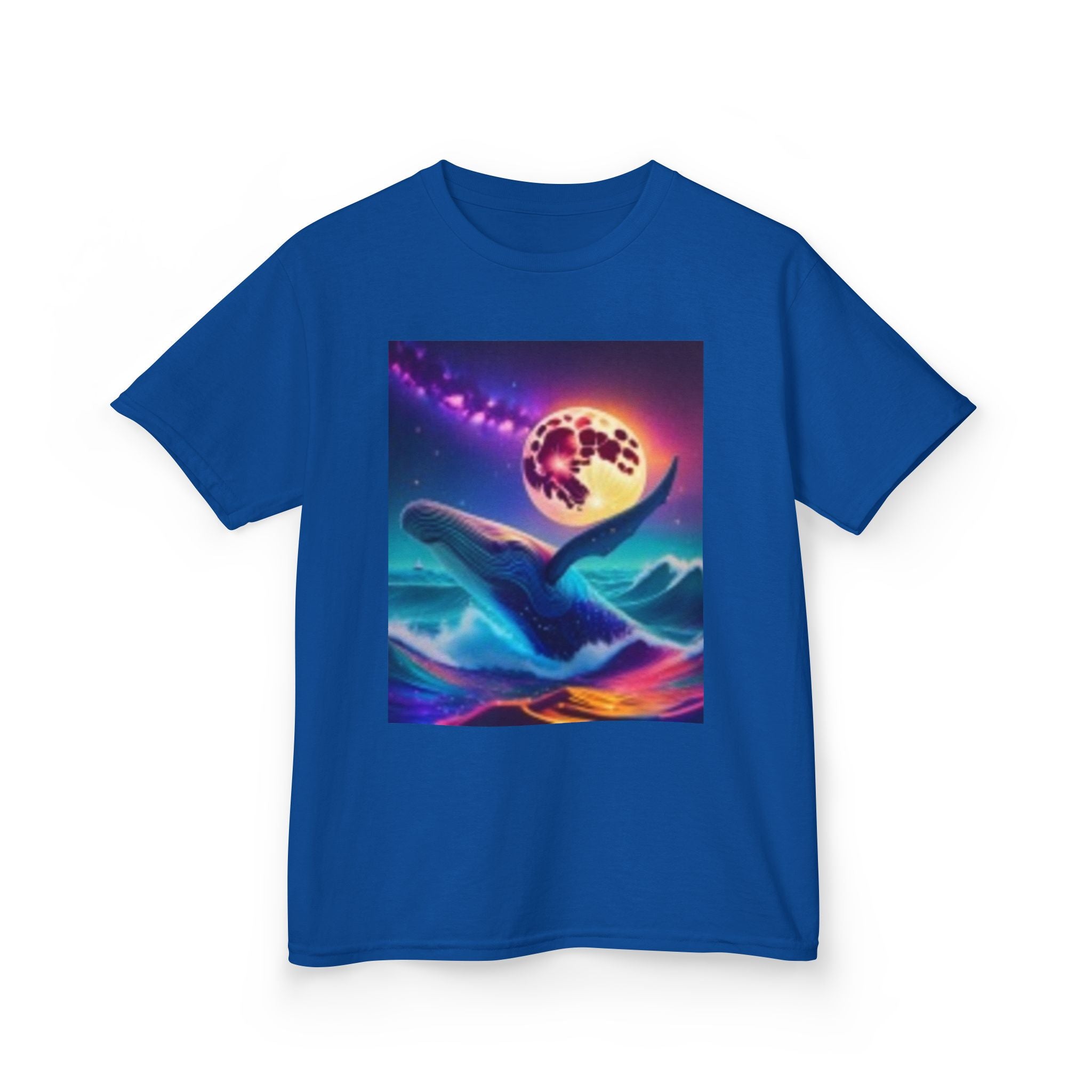 Kids Whale Tee — Neon Ocean Moon Kids T-Shirt