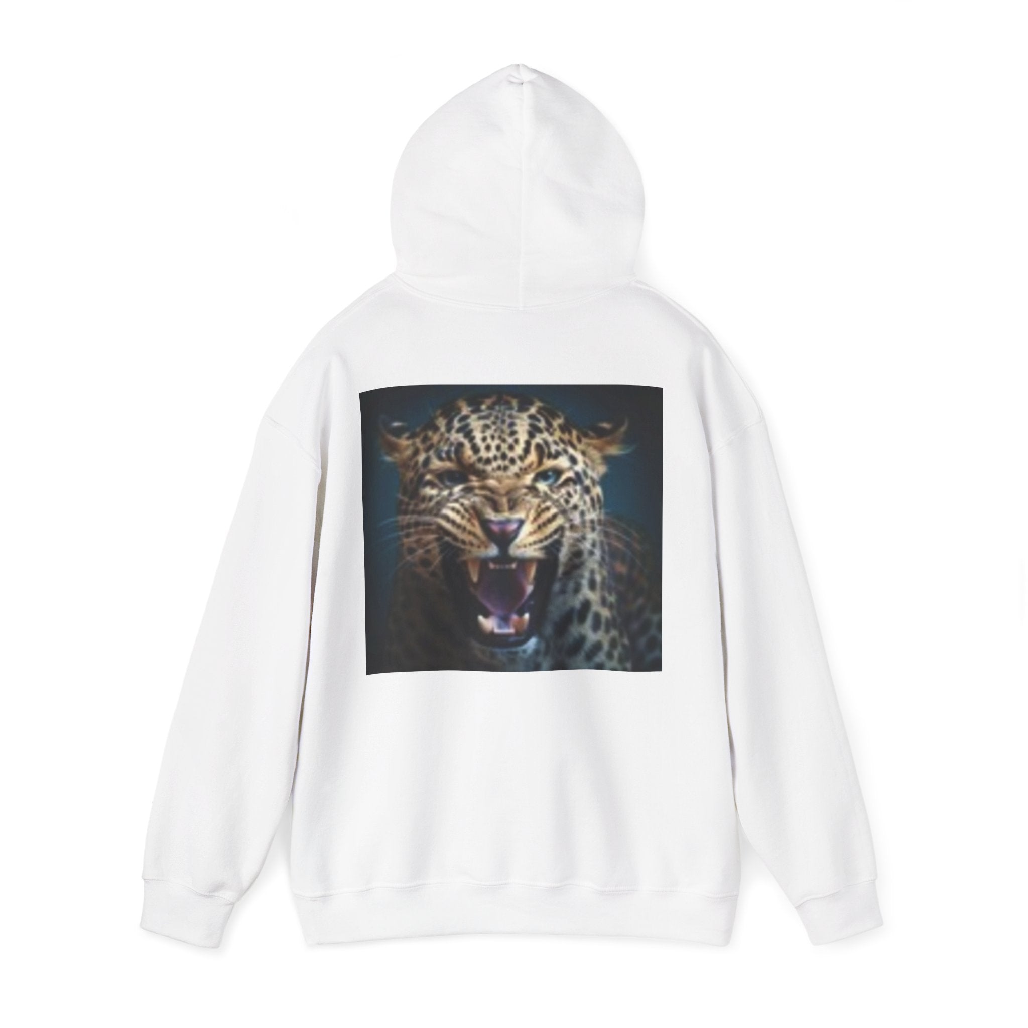 Roaring Leopard Graphic Hoodie — Fierce Wild Cat Print Pullover