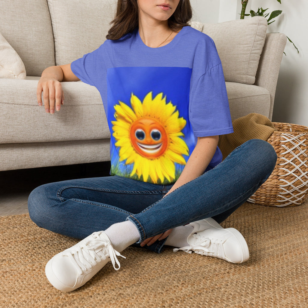 Sunflower Smile T-Shirt — Bright Happy Floral Graphic Tee